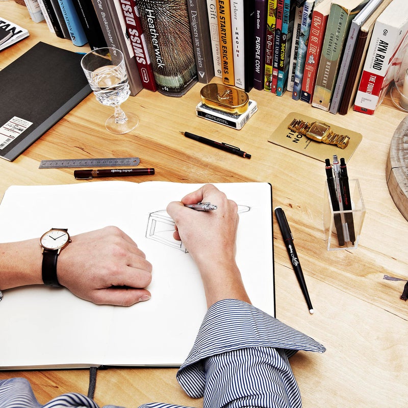 rOtring 600 Mechanical Pencil | 0.7 mm | Blue All-Metal Body Propelling Pencil | Non-Slip Knurled Grip & Hexagonal Barrel - Image 5